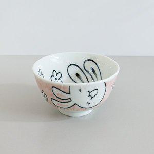 [기타]나고미도자기 캐릭터 토끼 공기 밥그릇 일본 도자기 식기