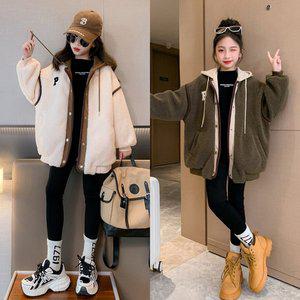 [삐삐네옷가게] 여아 주니어 데일리플랜 겨울 뽀글이 후드 점퍼