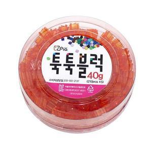 [XBGLJ6KP]이지 툭툭블럭 리필 40g 투명 주황 글로벌이지