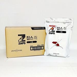 엘레무르) 잡스 스톰 500g 1박스4개 쥐알약 살서제 플로쿠마펜0.005%함유-N6
