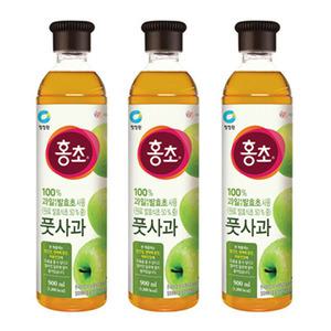 청정원 홍초 풋사과 1.5L x 3