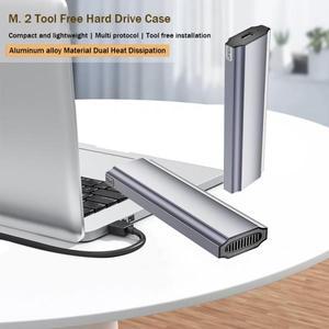 UTHAI M11 도구가 필요 없는 솔리드 스테이트 SSD 하드 디스크 케이스 NGFF NVME 듀얼 프로토콜 10Gbps C타