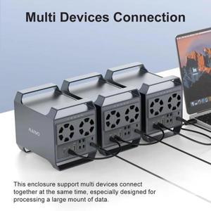MAIWO 4 베이 알루미늄 35 인치 HDD SATA RAID 수납함 인클로저 10Gbps 하드 드라이브 도킹 스테이션 HDMI