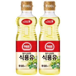 사조 해표 콩기름 0.9L x 2개 / 식용유 유지류 오일 기름