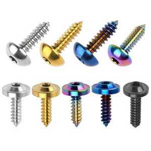 번호판 티타늄 나사 오토바이 자전거 자동차용 셀프 Torx 볼트 M4x1 mm Mx1 17 20 M6X1mm 5