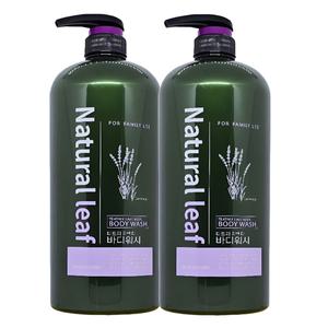 네추럴 리프 티트리 오일 라벤더 대용량 바디워시 1500ml x2개