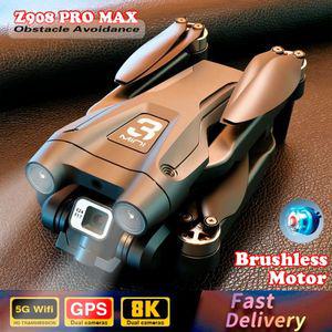 입문용 농업용 드론 Z908 프로 맥스 미니 GPS 전문가용 4K 8K HD 카메라 와이파이 FPV 지능형 장애물 회피