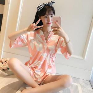 플라워패턴 세트 홈웨어 유카타 잠옷 러블리