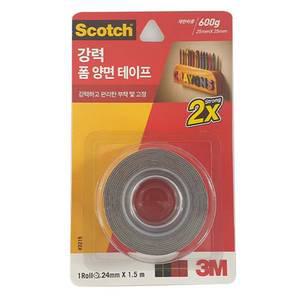 강력 투명 폼양면테이프 24mmx1.5m 문구류 테이프용품