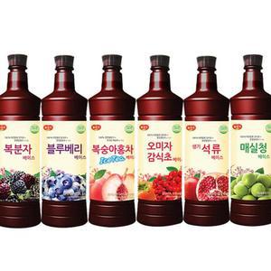 광야 오미자감식초 매실 복분자 복숭아홍차 970ml