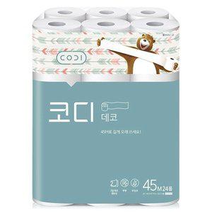[기타]코디 데코 45m 2겹 24롤 오래쓰는 두루마리 화장지