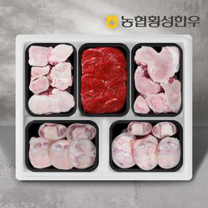 [롯데백화점]농협횡성한우 농협횡성한우 효도곰거리 세트 1호 3.3kg (냉동사골,우족,장조림)