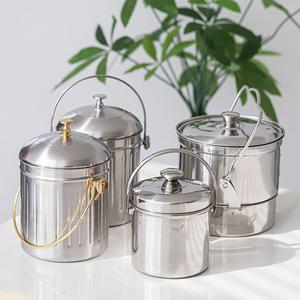 스텐 음식물 쓰레기통 싱크대 음쓰통 2L/3L