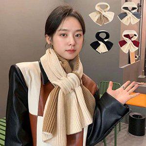 [셀러허브 패션][JHQRNI9S_4B]여자 4컬러 간편한머플러 가을 니트목도리