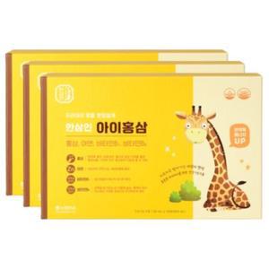 한삼인 아이홍삼 키즈 어린이 면역 건강 음료 30포 X3