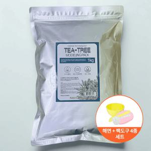 티트리 모델링팩 1kg 니즈네이처 더마테크 팩도구 4종포함