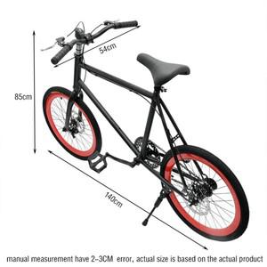 20 인치 자전거 단일 속도 Fixie 더블 Dsic 브레이크 Freewheel 프레임 미니 높이 조절 가능 75-90cm