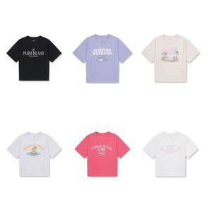 [폴햄키즈](하남점)여아) 폴키베어 플레이티드 저지 그래픽 반팔티 PKF2TS2832