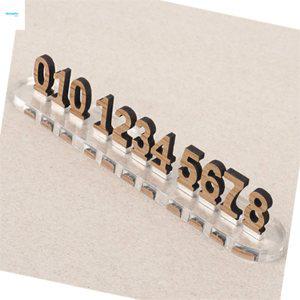 정DESIGN 3D 고급 주차번호판 우드숫자 투명받침대 103X19MM 첫차선물
