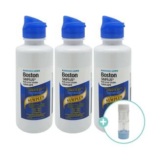 보스톤 심플러스 120ml x3개 + 하드렌즈케이스 / 드림렌즈세척액