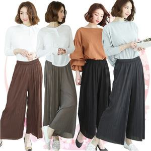 언제나예뻐 플리츠팬츠 와이드팬츠 주름바지 밴딩팬츠 빅사이즈바지 편한바지