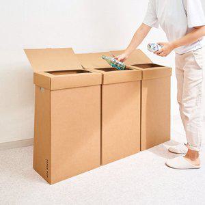 [페이퍼팝]친환경 분리수거함 종이 휴지통  줍줍박스 20L,40L 종이가구