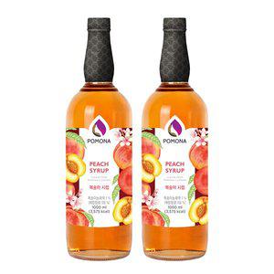 [기타]메가커피 포모나 피치 복숭아시럽 1000ml 2개세트
