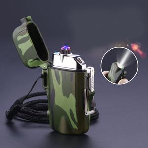 불티나는 USB 충전식 캠핑용 군대라이터 후레쉬 전기 플라즈마 라이터