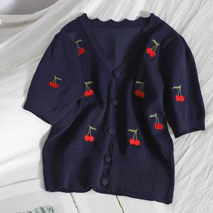 체리자수 니트 가디건 TS104