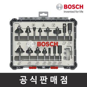 보쉬 정품/루터비트세트 15pcs/Mixed 6mm샹크/루터날/트리머날