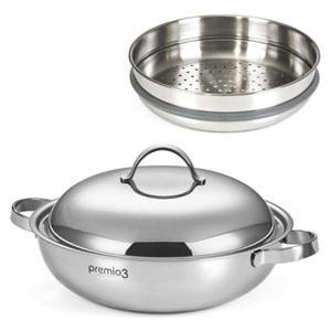 키친아트 IH 국내산 올스텐 통3중 2단 찜냄비 24cm~33cm 돔뚜껑 전골 찜판 찜솥 찜기 가정용 미니 대형