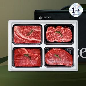 (롯데백화점)한우선물세트 구이정육1호 1++등급 1.6kg (등/안/국/불)
