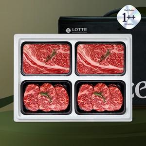 (롯데백화점)한우선물세트 구이4호 1++등급 1.6kg (등/등/안/안)