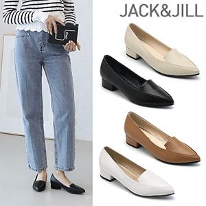 [잭앤질]잭앤질 뾰족코 3cm 통굽펌프스(JC2650)