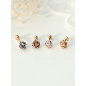 [미니멀피어싱]14K 클래식 큐빅볼 피어싱 1mm 바 , 이너컨츠피어싱