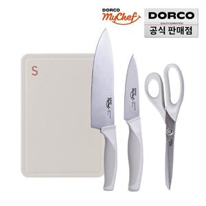 도루코 마이셰프 마린 베이지 칼도마 4종세트 (식도+과도+가위+도마)