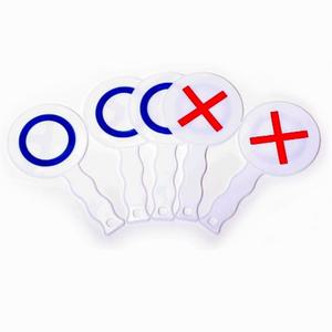 플라스틱 OX판 학교 놀이 수업 퀴즈 게임 도구 5개