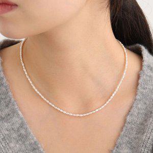[GS최저가] 쥬릭스 2mm 좁쌀 밥풀 담수 진주목걸이 J11135