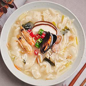 생수제비 6인분세트(수제비1kg+얼큰 해물맛스프6봉)