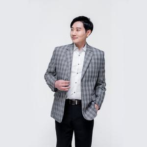 중년 남성 여름 마이 남자 콤비 재킷 아빠 40대 50대 체크 아저씨 VE-148