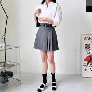 [179st.w]KSS 9106 여자플리츠주름미니스커트 벨트포함