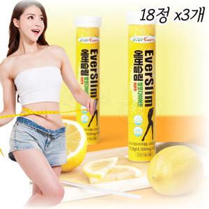 물에타먹는 남자 다이어트 발포 비타민 보조제 발포제 내장지방 체지방 컷팅제 18정x3개