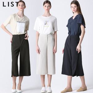 [리스트(LIST)] 슬릿 포인트 퀼로트 팬츠 (택가격: 168000원)