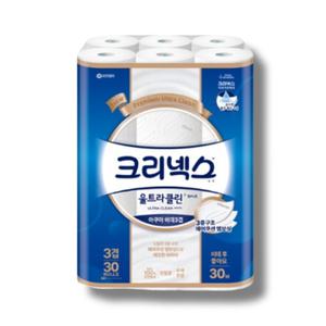 유한킴벌리 크리넥스 울트라클린 화이트 비데 3겹 30M 30롤