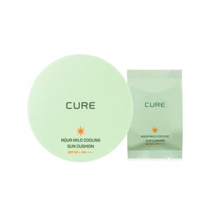(10%쿠폰) 김정문알로에 큐어 아쿠아 마일드 쿨링 선쿠션 25g 본품1개+리필1개