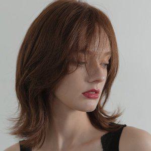 보나헤어 전체가발 사이드뱅 아웃컬 미디움 인모MIX