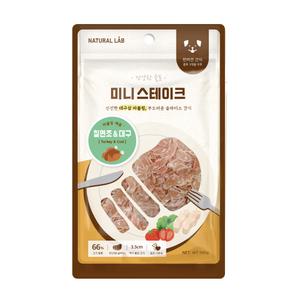 네츄럴랩 강아지간식 미니 스테이크 칠면조&대구 100g