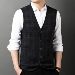 M3T남자조끼 캐쥬얼 베스트 체크 가을 중년 리카4 니트 겨울 사무실