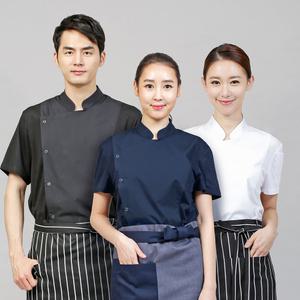 쉐프복 쿨메쉬 여름 스냅 반팔 조리복 (3color)