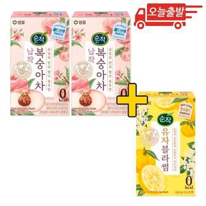 오늘출발 순작 티백 20개입 납작 복숭아차 2개+ 유자블라썸 1개 (총 3개)